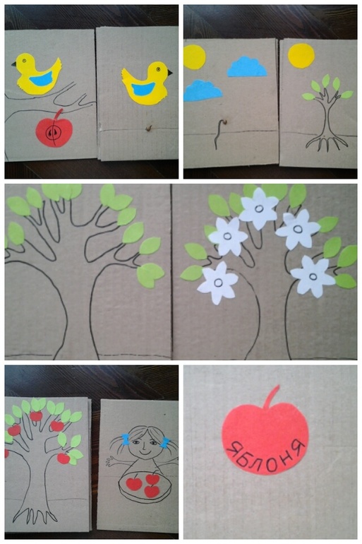 Яблоня,книжка-самоделка