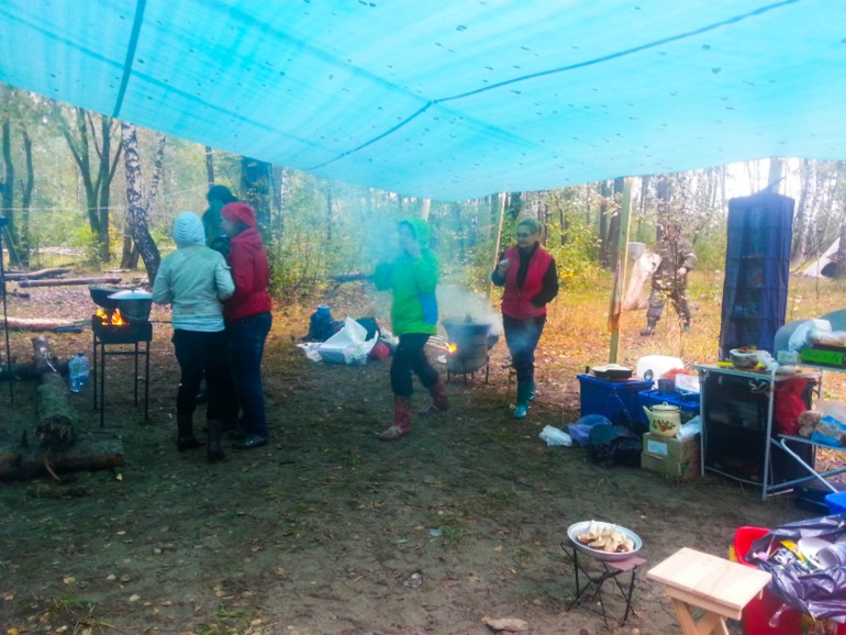 Осенний слет в дождливый день