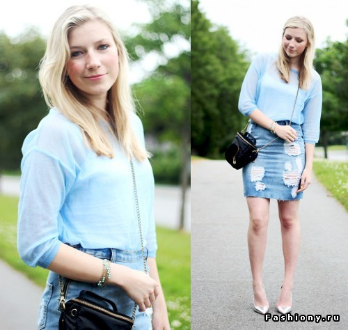 Под прицелом: Джинсовая юбка (рваная)