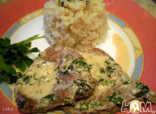 Свинина под соусом Дор-блю