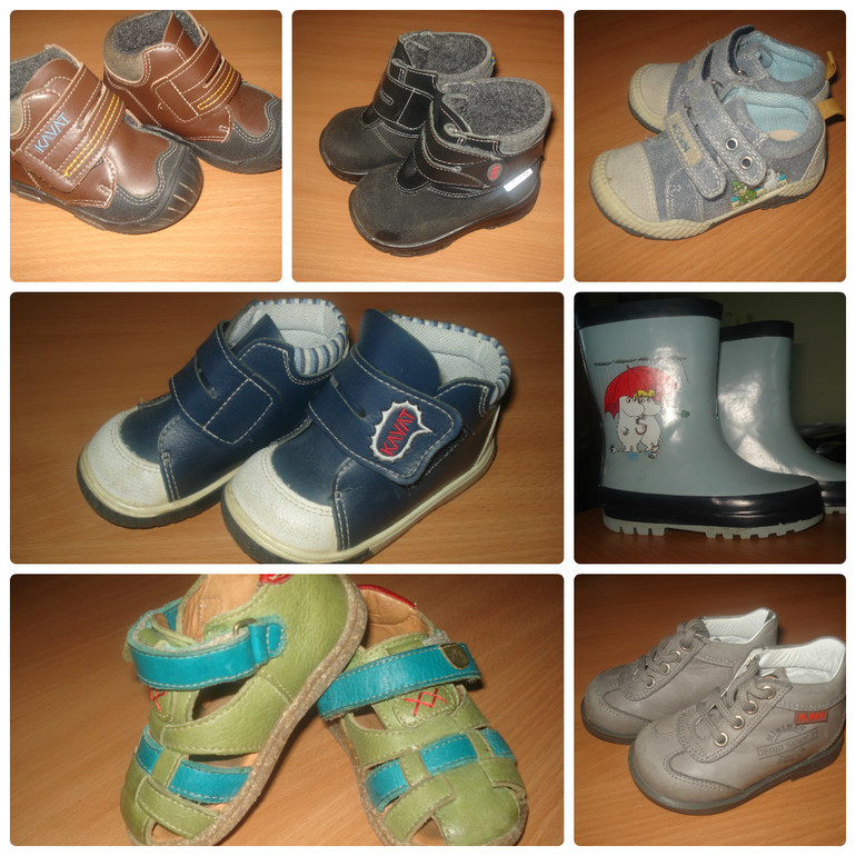 обувь на мальчика Б/У размеры с 19 по 22, кават, котофей, минимен, муммин