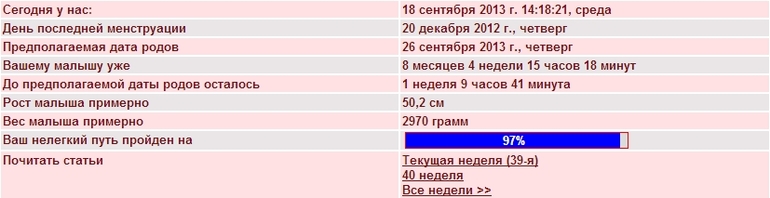 38 недель 6 дней