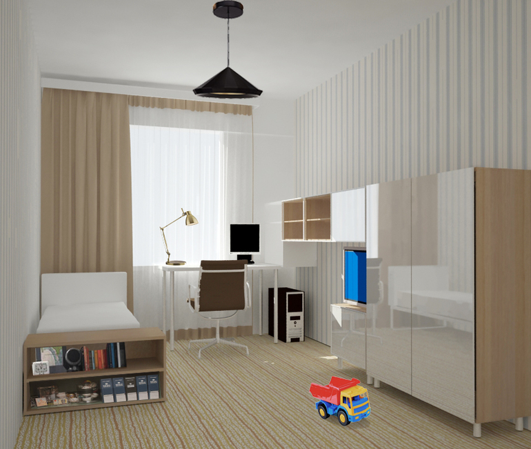 Комната для мальчика 3950х2810.