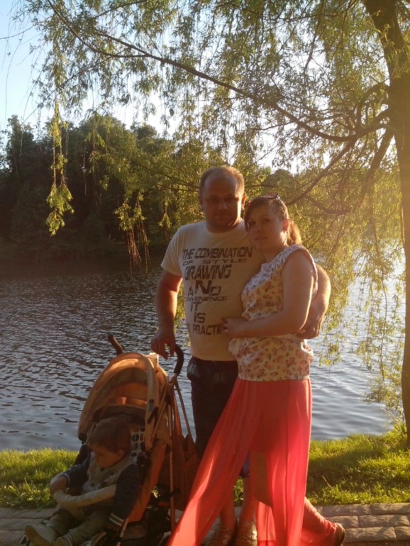 наша летняя прогулка с папочкой)