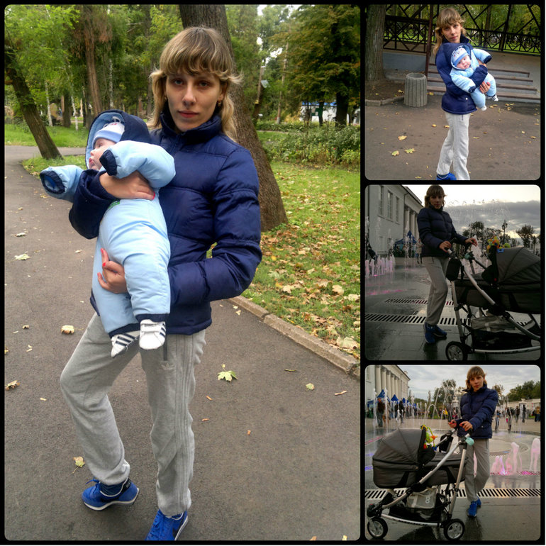 На прогулке с сыночком)