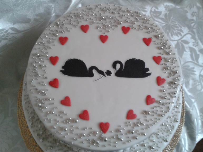 Свадебный тортик "Силуэт"