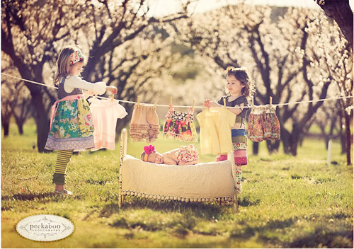 Идеи для детской фотосессии до года.